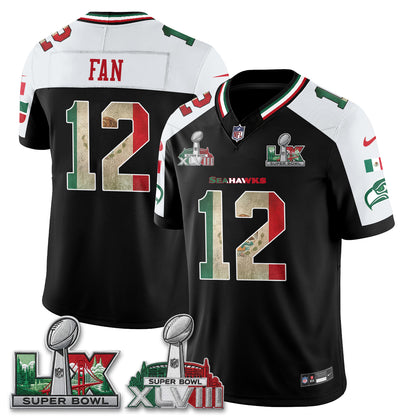 Seattle Seahawks Mexico Edition Vapor Jersey V1- Stitch