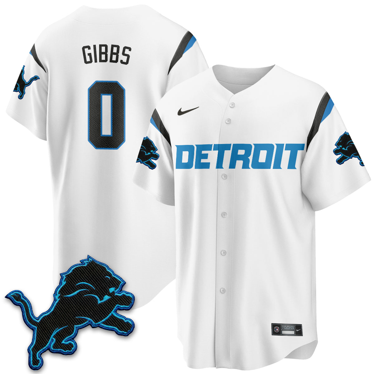 Detroit Lions 2026 Rivalries Baseball Vapor Jersey - Stitched