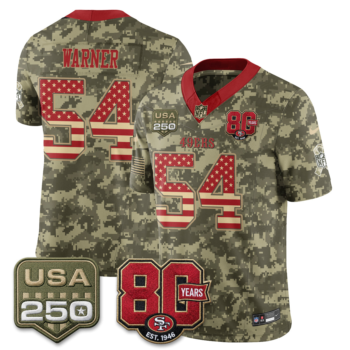 San Francisco 49ers 2026 Salute to Service Edition Vapor Jersey - Stitched
