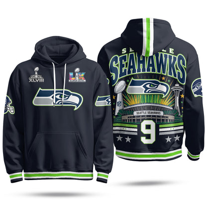 Seattle Seahawks Stadium Fleece Hoodie - Printed