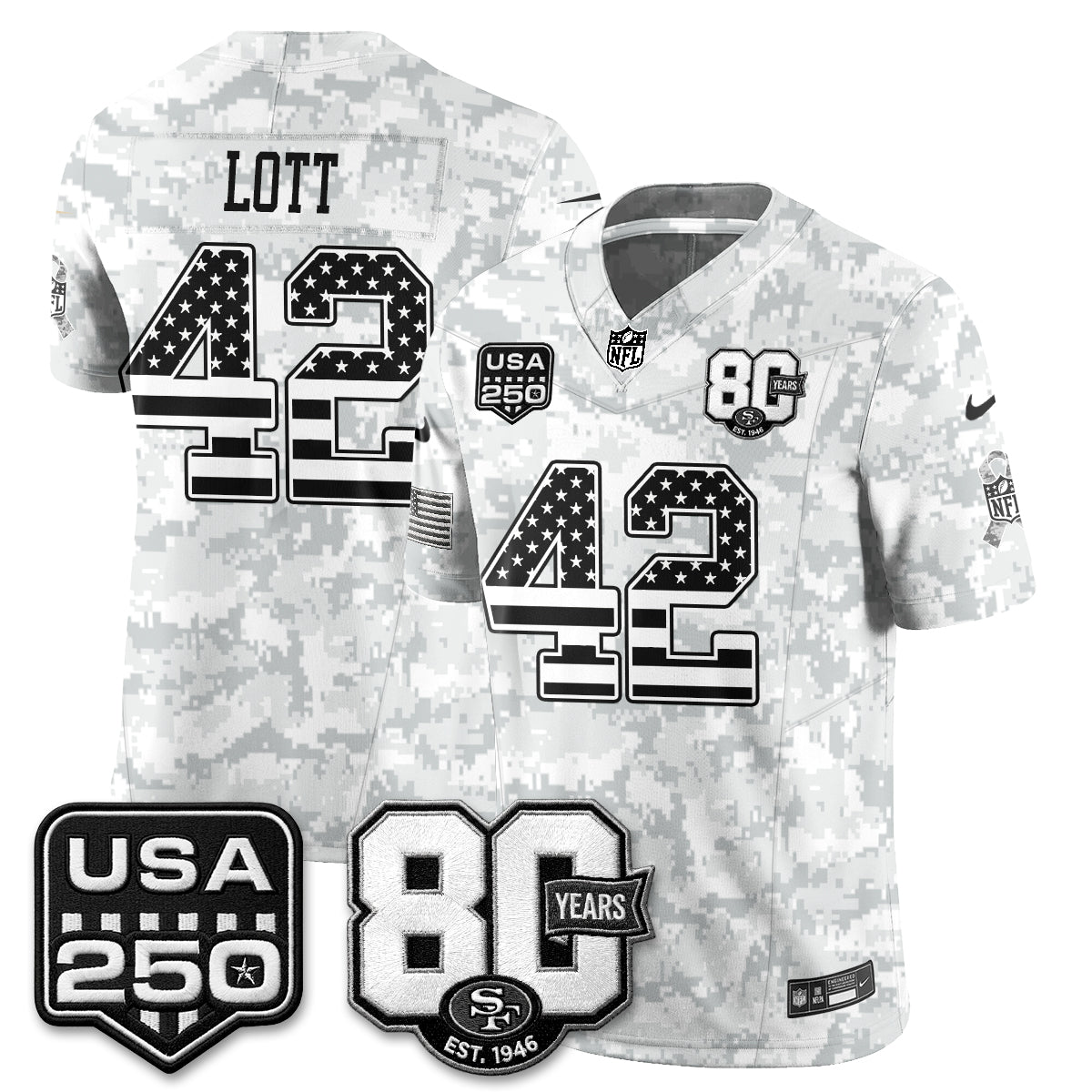 San Francisco 49ers 2026 Salute to Service Edition Vapor Jersey - Stitched