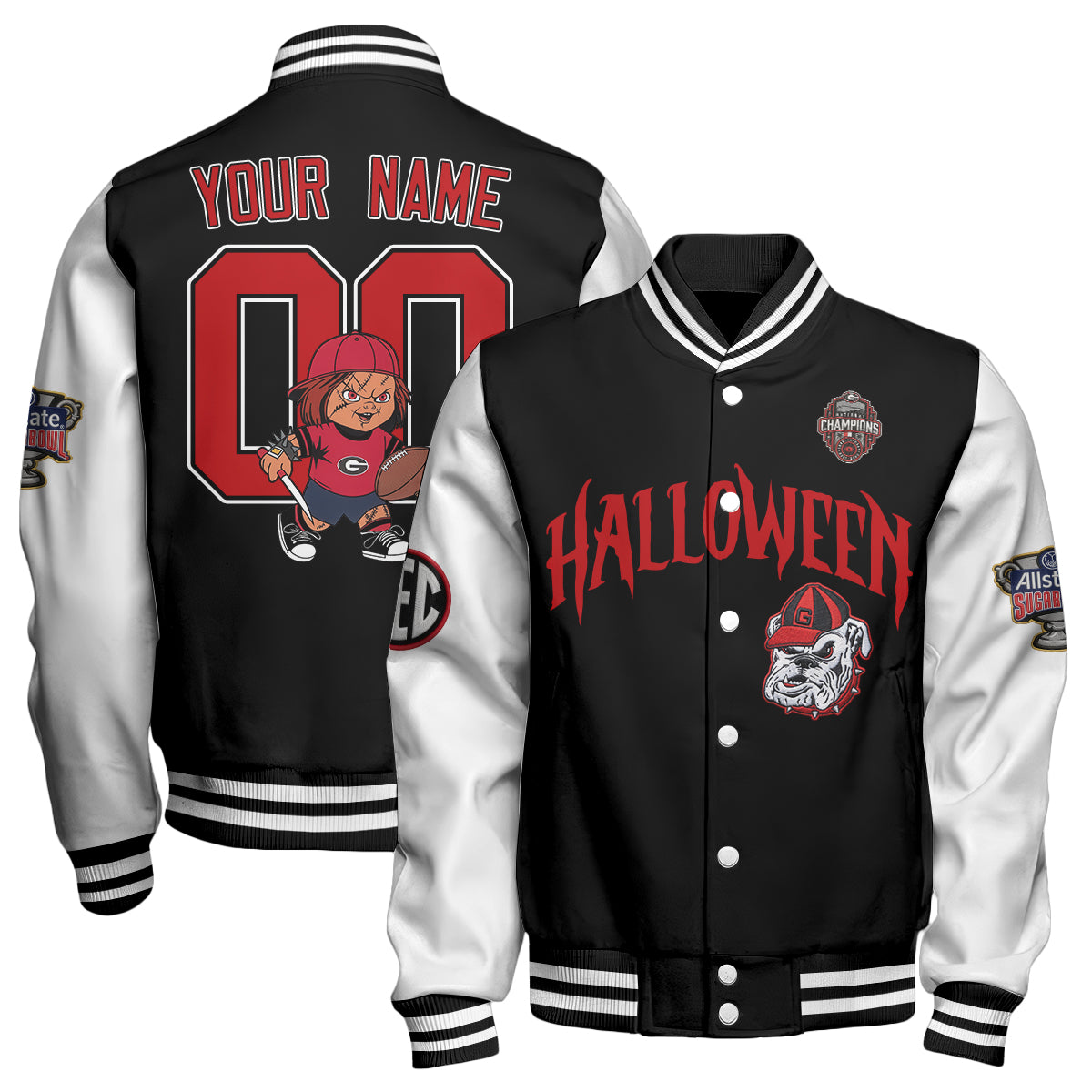 GB x Killer Doll Horror Movie Halloween 2026 Edition Custom Baseball Jacket - Printed