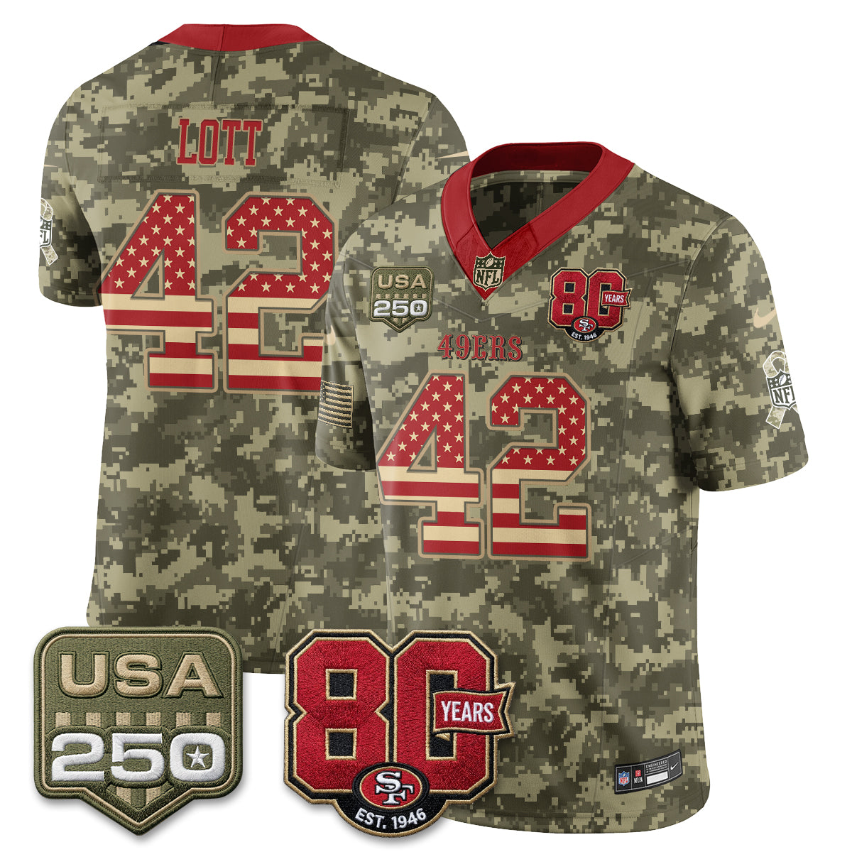San Francisco 49ers 2026 Salute to Service Edition Vapor Jersey - Stitched