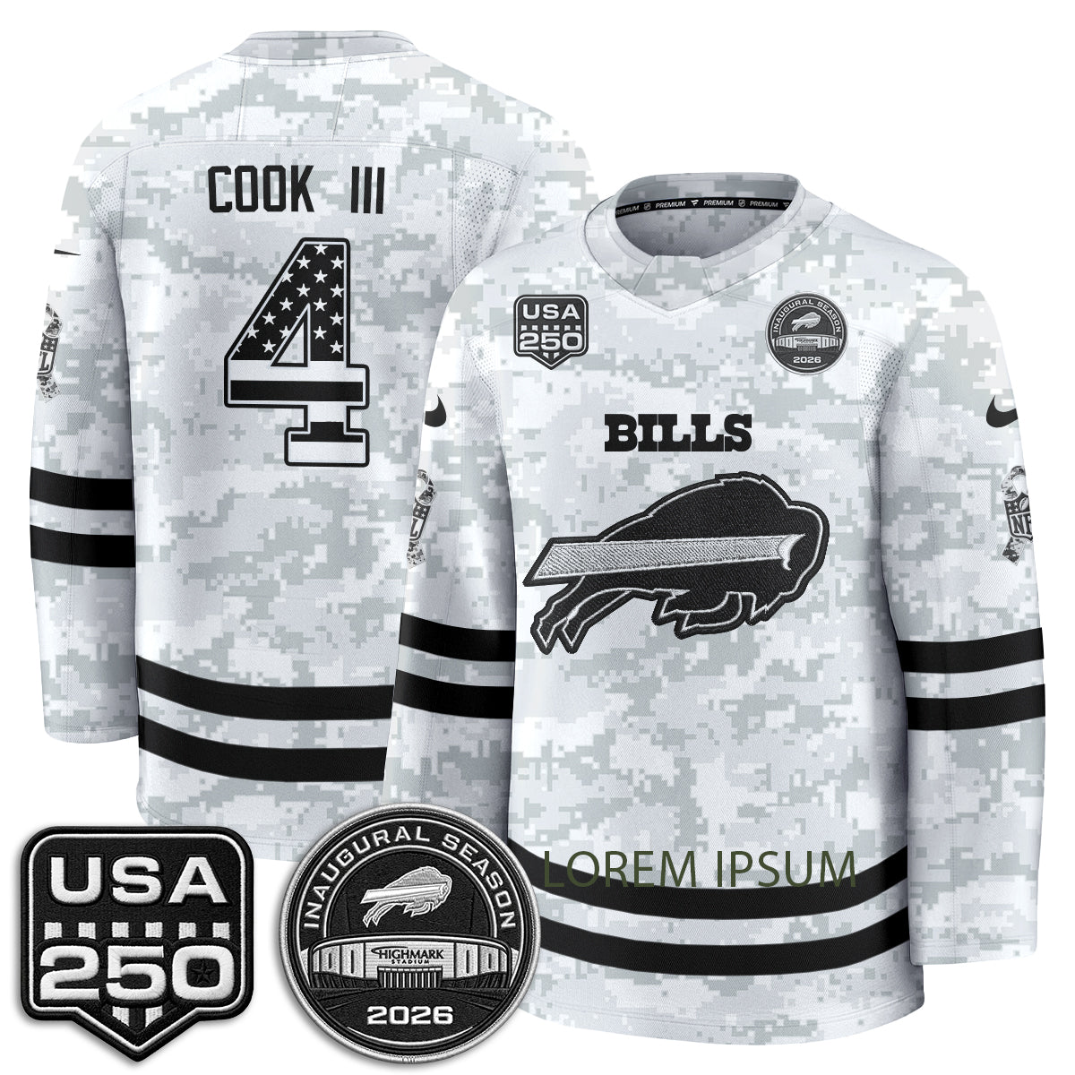 BUF 2026 Salute To Service Edition Hockey Jersey - Printed