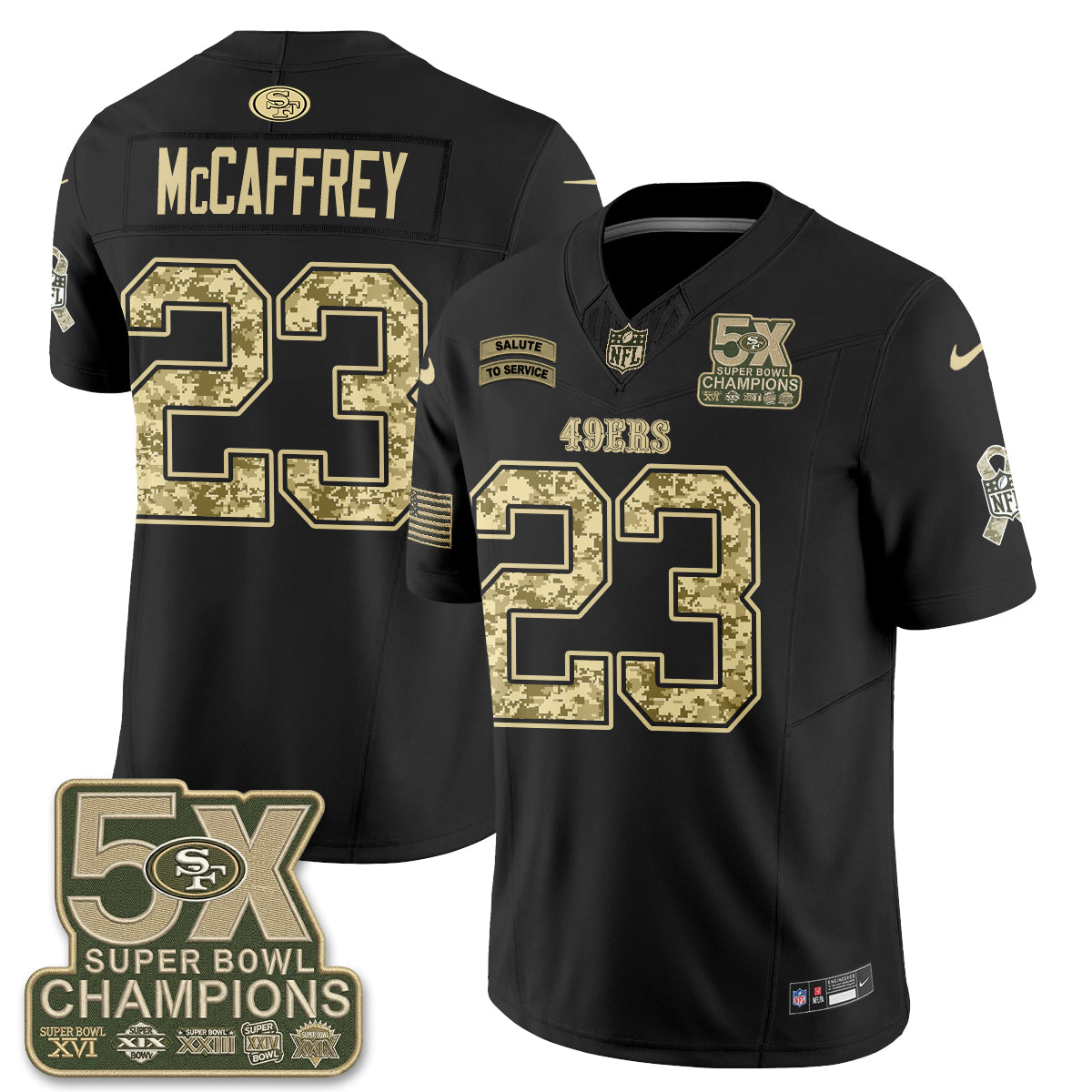 San Francisco 49ers 2026 Salute to Service V2 Vapor Jersey - Stitched