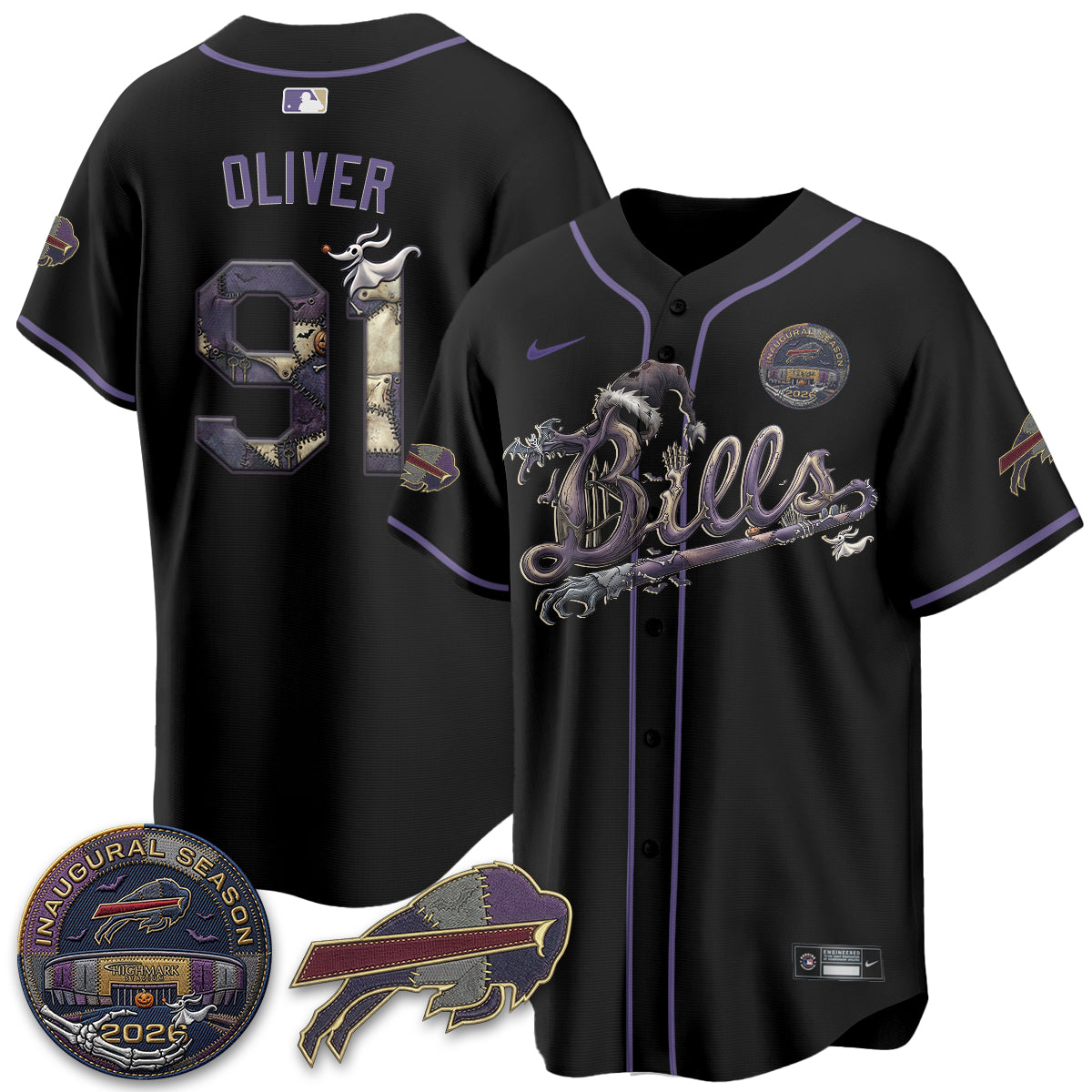 BUF 2026 Nightmare Edition Vapor Baseball Jersey - Stitched