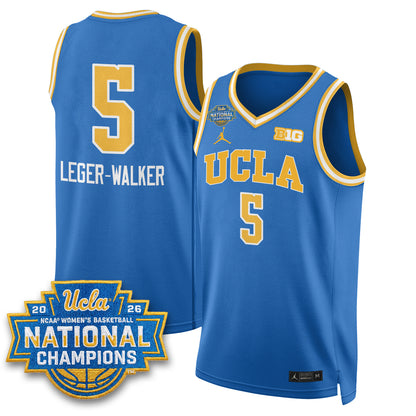 UCLA Women's Basketball National Champion 2026 Gear Limited Jersey -  All Stitched