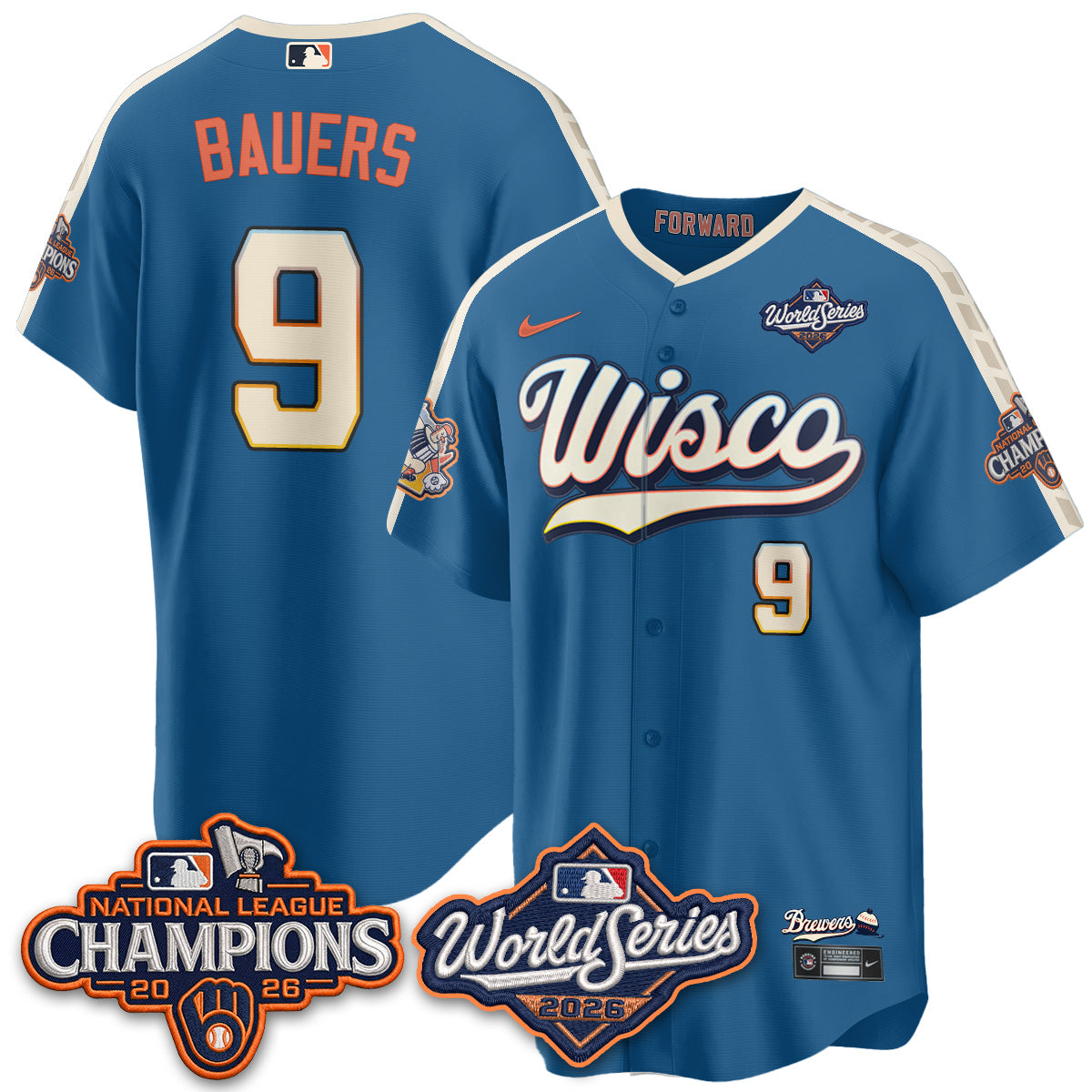 MIL 2026 NL Champions City Connect Vapor Jersey - Stitched