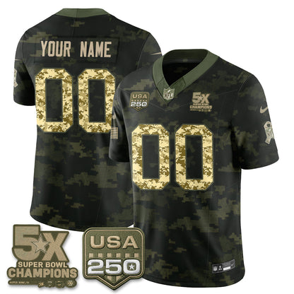 Dallas Cowboys 2026 Salute to Service Edition Vapor Custom Jersey V2- Stitched