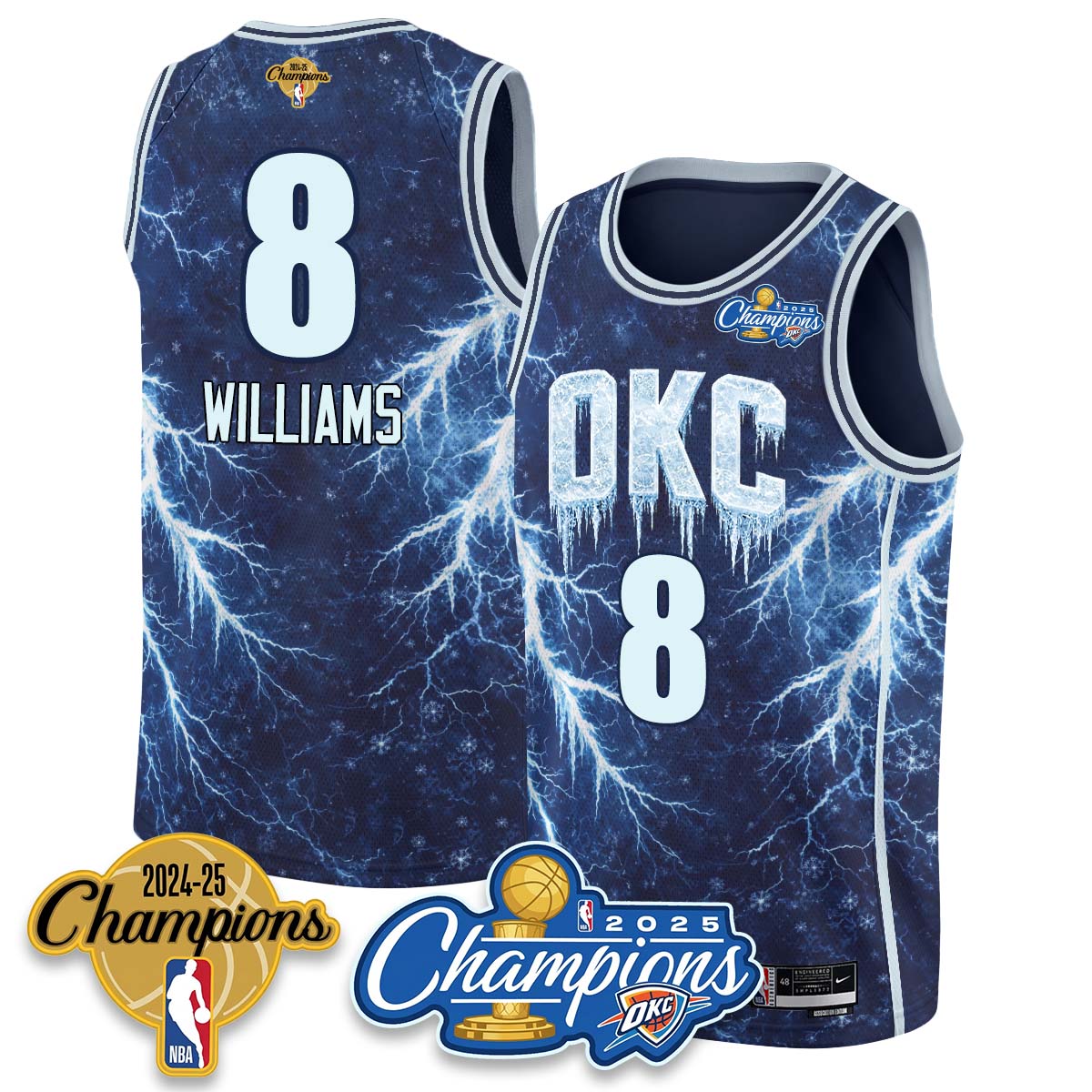 OKC 2026 Xmas Game Night Vapor Jersey - Printed