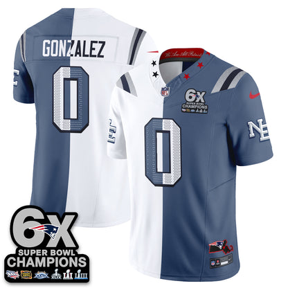 NE Rivalries Split Edition Vapor Jersey - Stitched