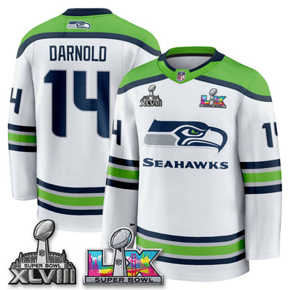 SEA 2X S.Bowl Champions Patch Hockey Jersey - Stitched