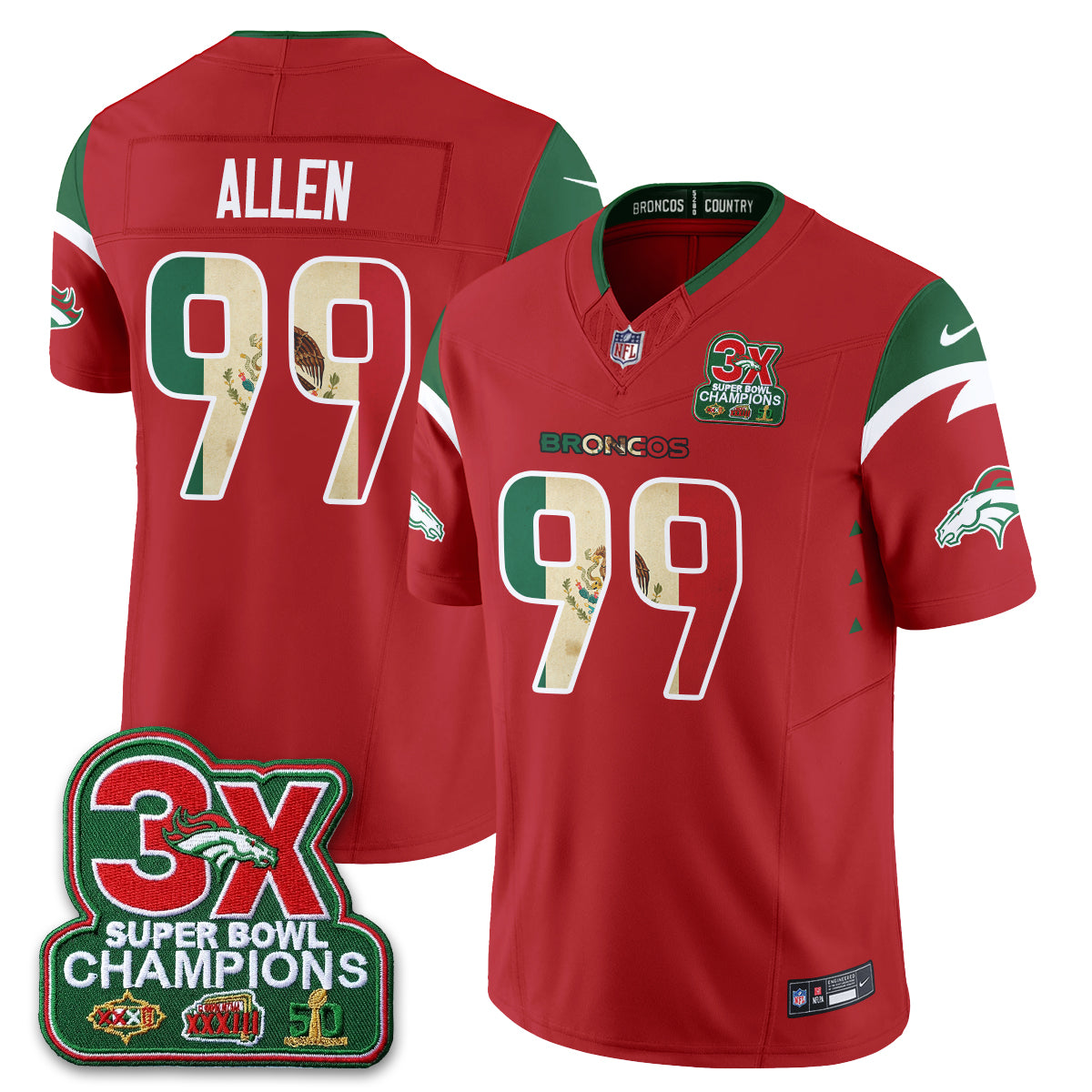 DEN Mexico Edition Vapor Jersey - Stitched