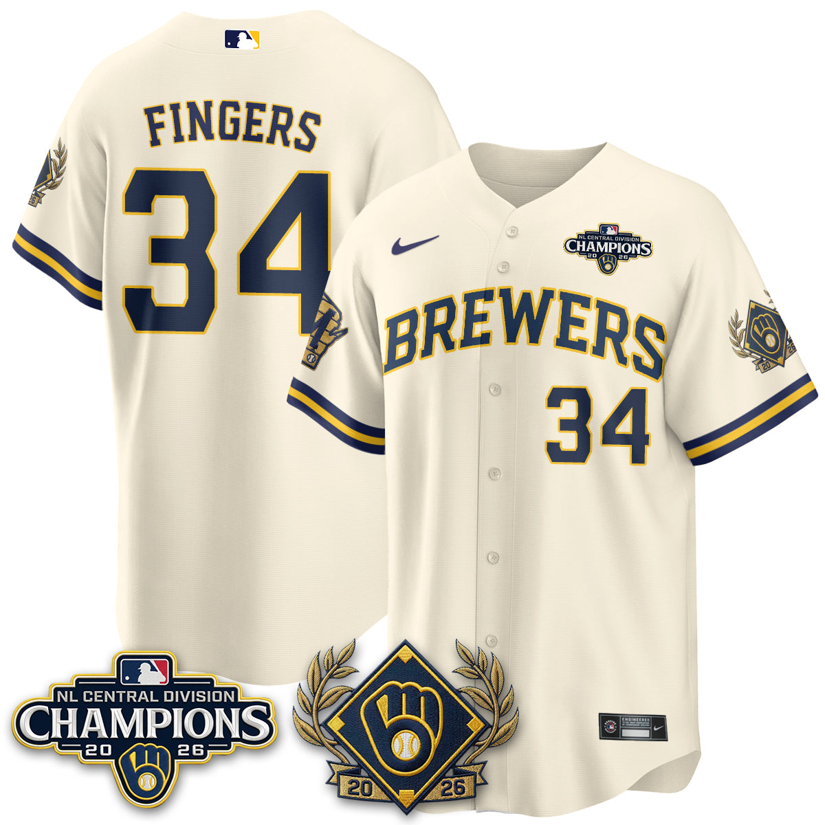 MIL 2026 NL Division Champs Vapor Jersey - Stitched