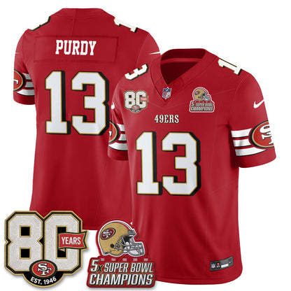 San Francisco 49ers Throwback Vapor Jersey - Stitched