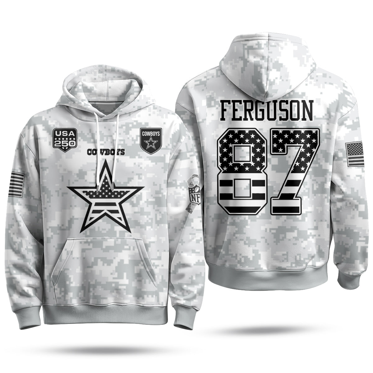 DAL 2026 Salute To Service Edition Pullover Hoodie - Printed