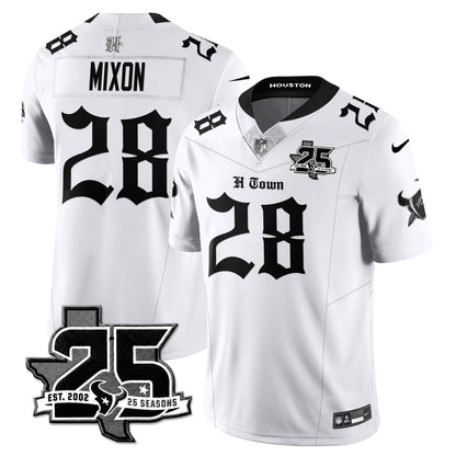 HOU 25th Seasons in 2026 Gothic Vapor Gold Edition Limited Jersey - All Stitched