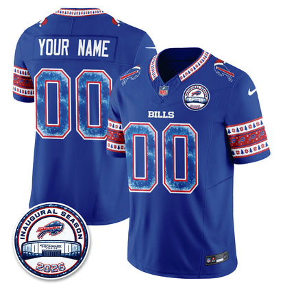 Buffalo Bills Xmas Edition Vapor Custom Jersey - Stitched