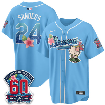 Atlanta Braves x Meow Aloha Spirit Vapor Jersey - Stitched