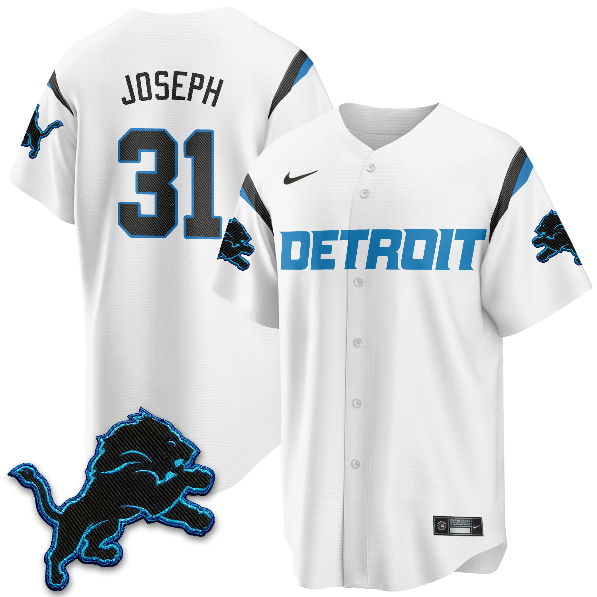 Detroit Lions 2026 Rivalries Baseball Vapor Jersey - Stitched