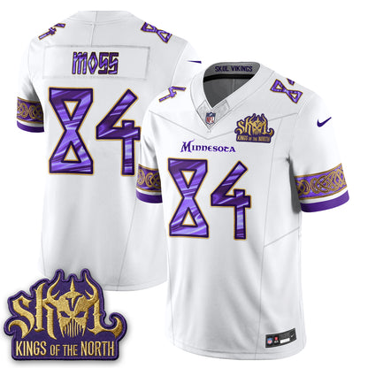 MIN Fangear Edition Warrior Skol Patch Vikings Font Vapor Jersey - Stitched