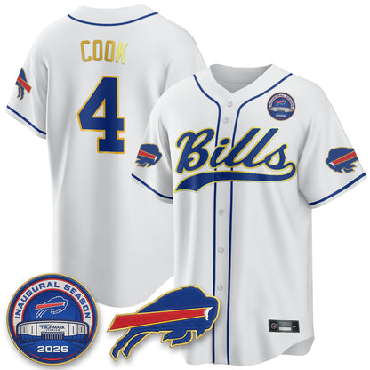 Buffalo Bills 2026 Gold Trim Baseball Edition Vapor Jersey - Stitched