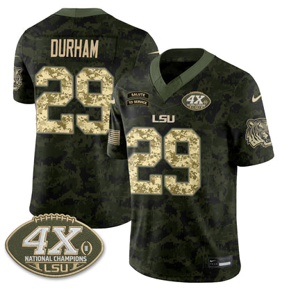 LSU Tigers 2026 Salute to Service Vapor Jersey - Stitched