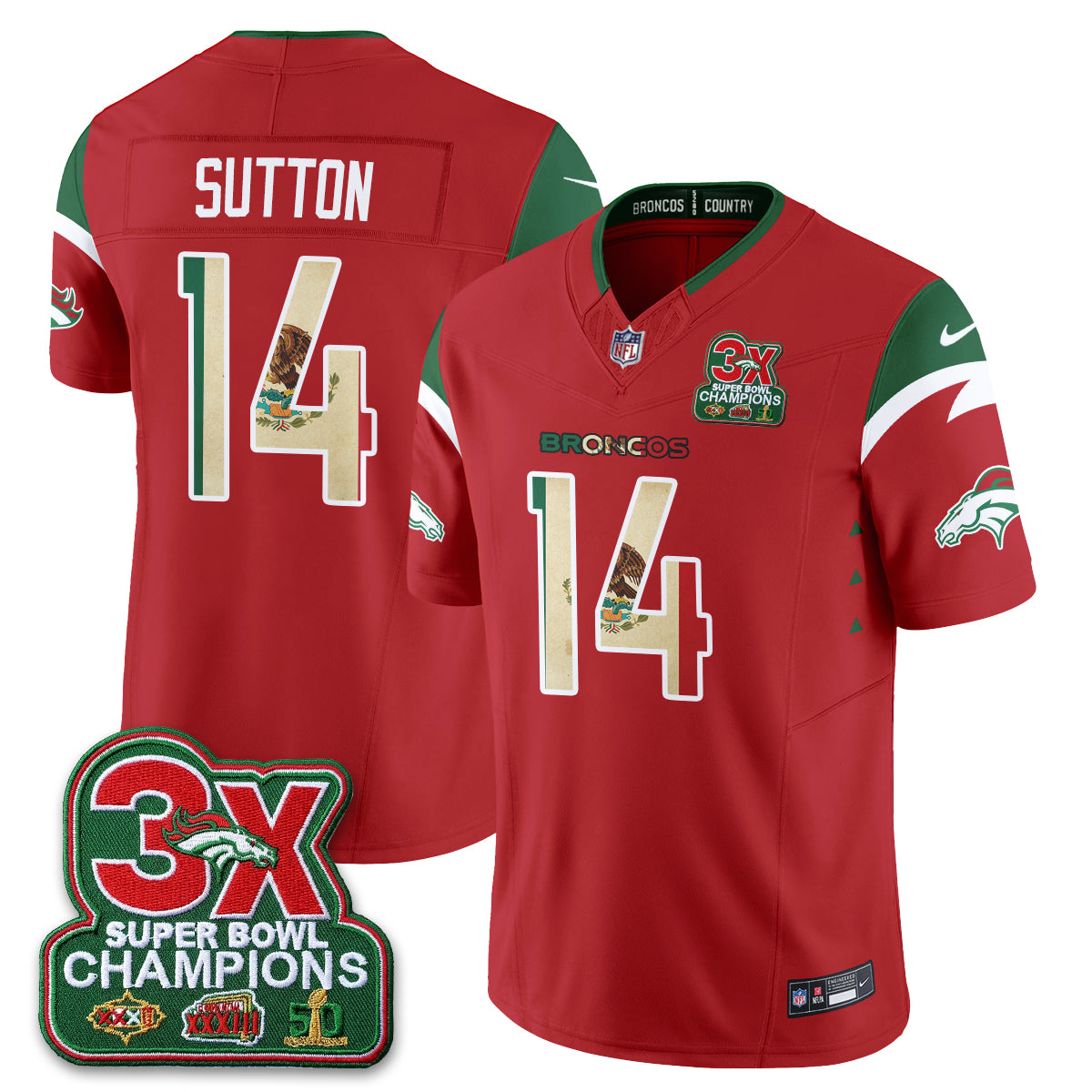 DEN Mexico Edition Vapor Jersey - Stitched