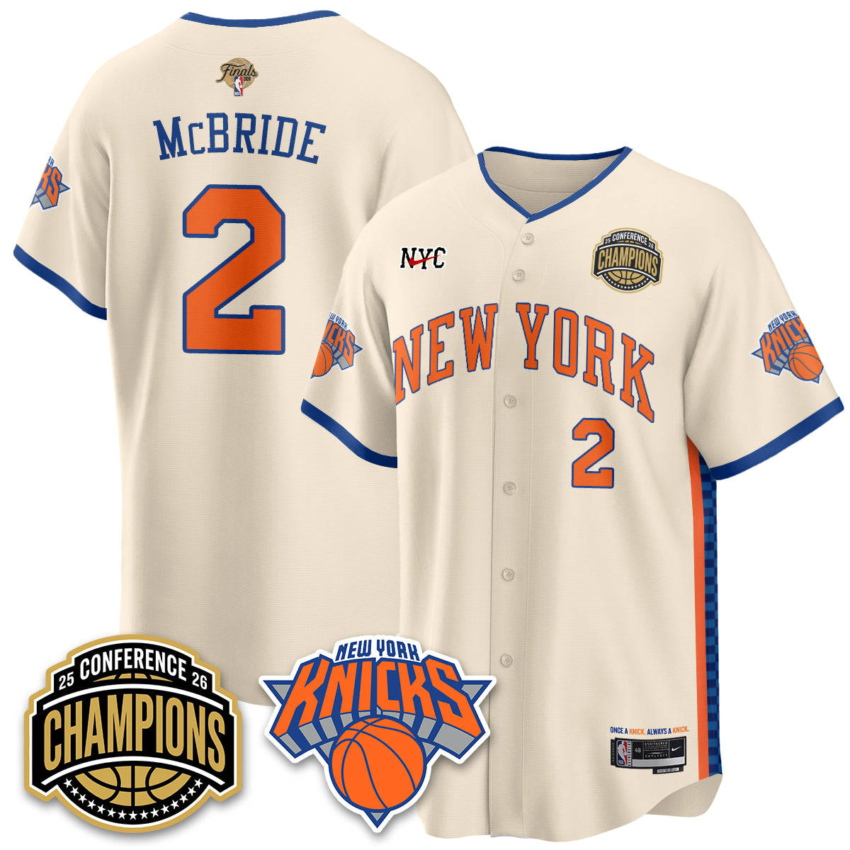 New York Knicks 2026 NBA Finals Vapor City Edition Jersey V2- Stitched