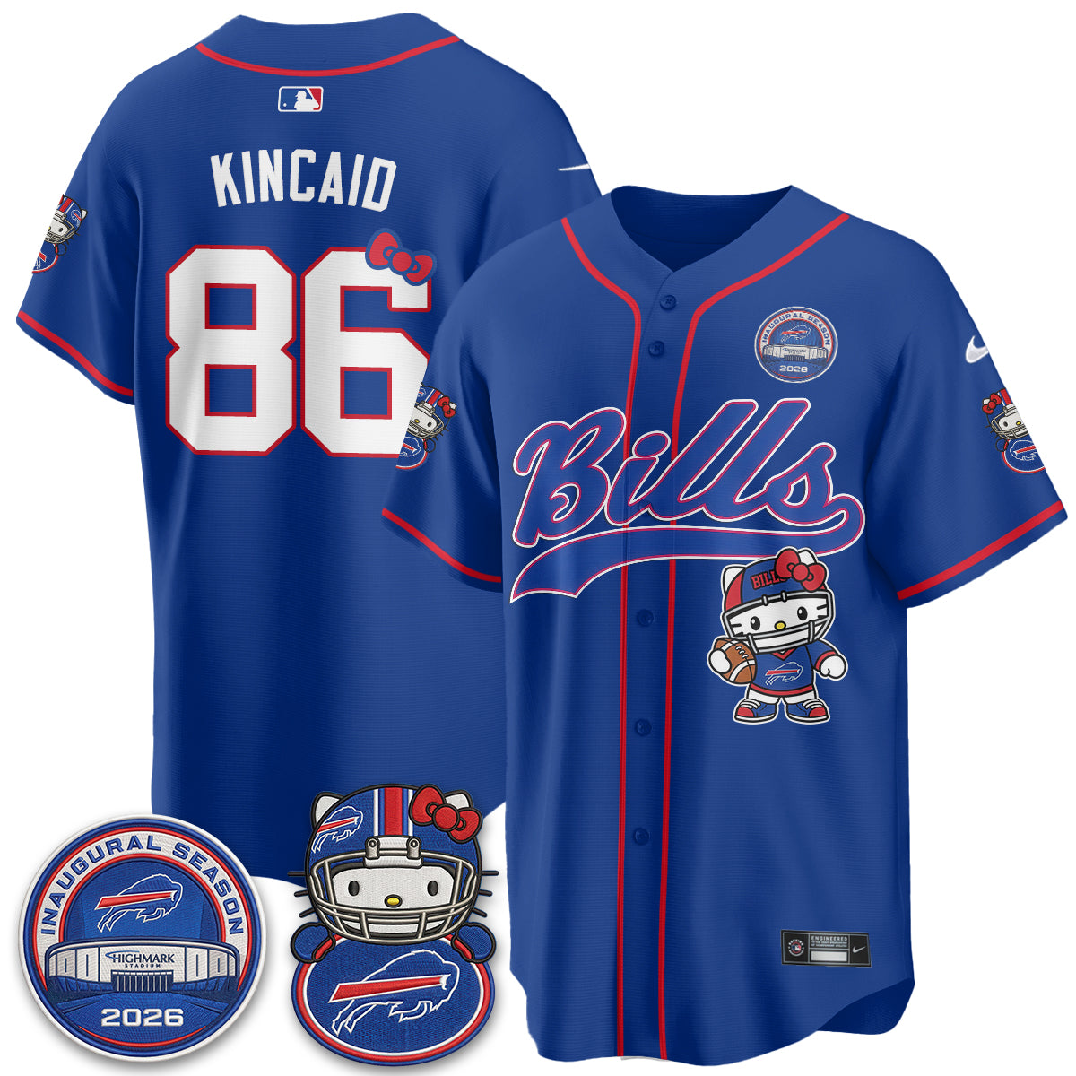 BUF x Meow  Vapor Baseball Jersey - Stitched