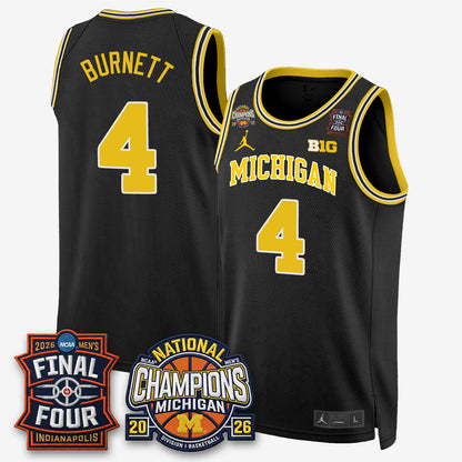 MICH Men's Basketball National Champions Big Text Limited Vapor Jersey - All Stitched