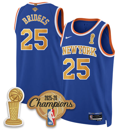 New York Knicks Champions Night Vapor Jersey - Stitched