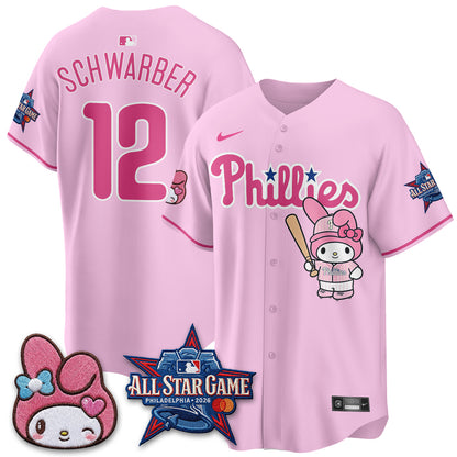 Philadelphia Phillies x Pink Sanrio Friends Edition Vapor Jersey - Stitched