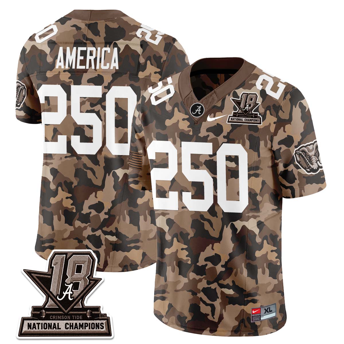 Alabama Crimson Tide 2026 Military Appreciation Vapor Jersey - Stitched