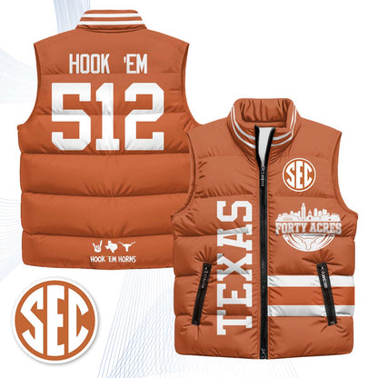 TEX "Forty Acres" Puffer Vest - Printed