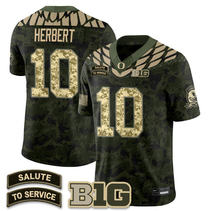Oregon Ducks 2026 Salute to Service Vapor Jersey - Stitched