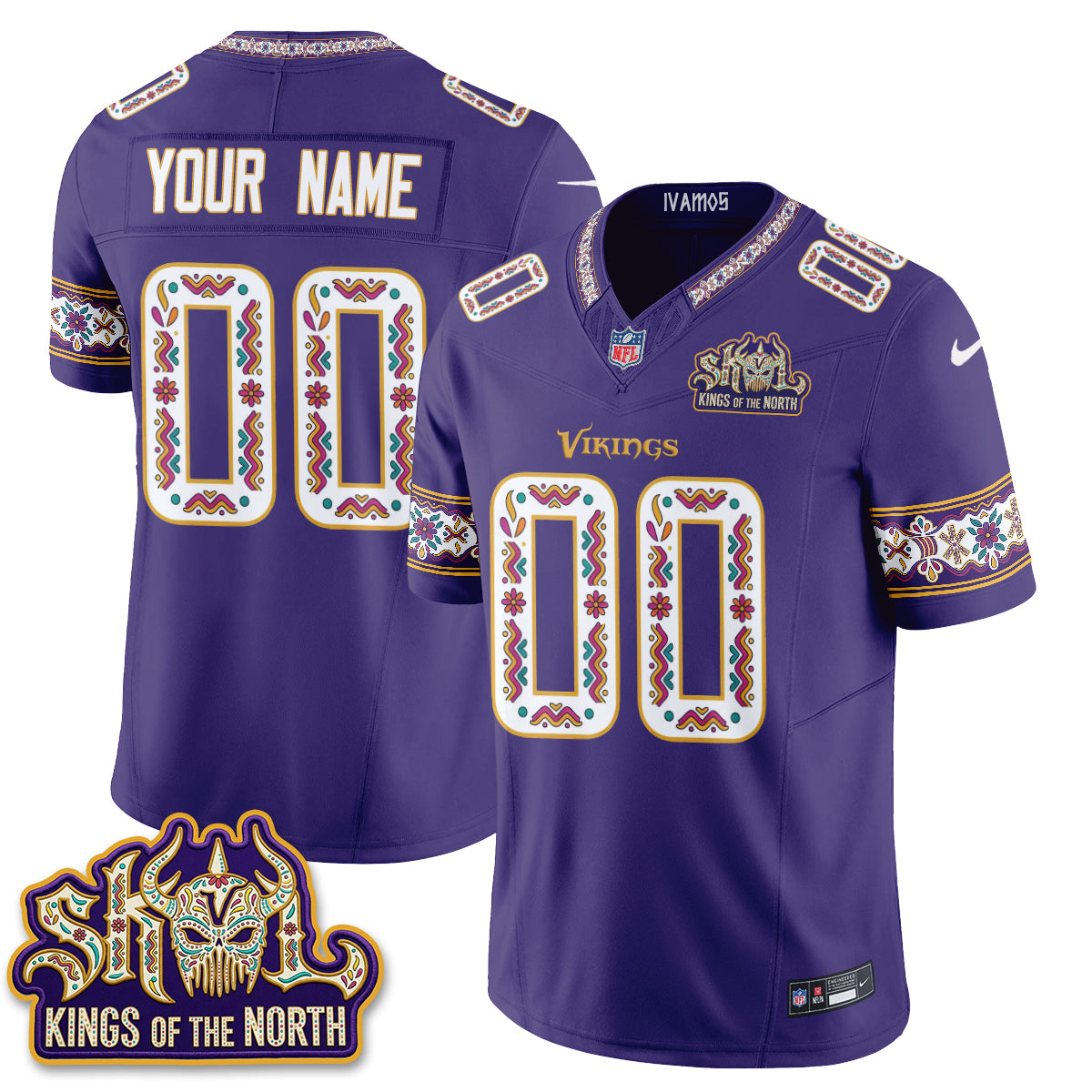 MIN  Latino Heritage Month Vapor Custom Jersey - Stitched