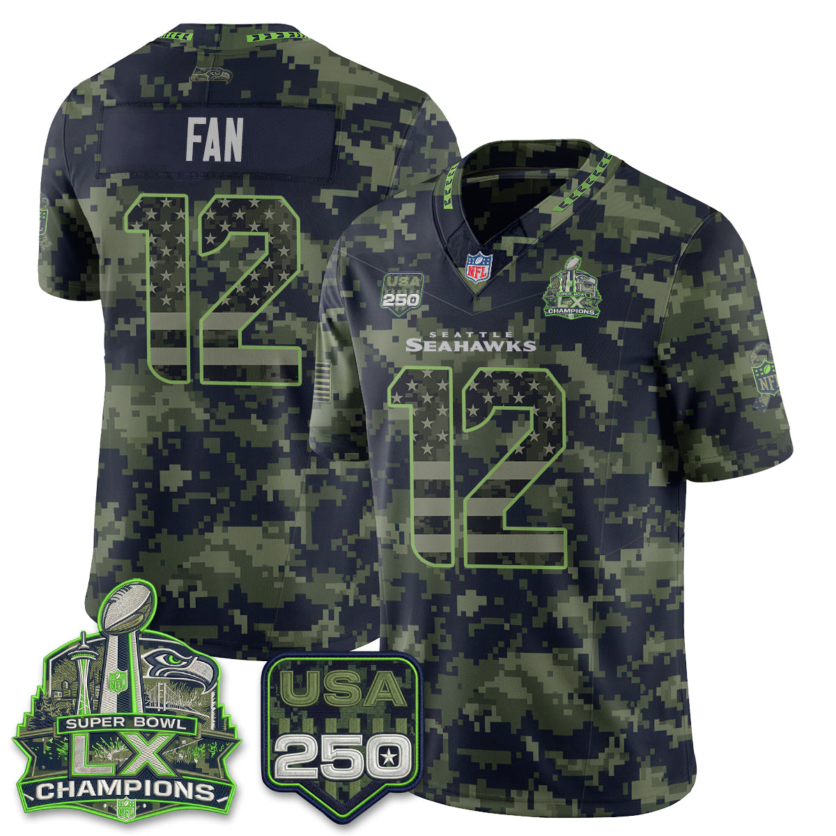 Seattle Seahawks 2026 Salute to Service Edition Vapor Jersey - Stitched