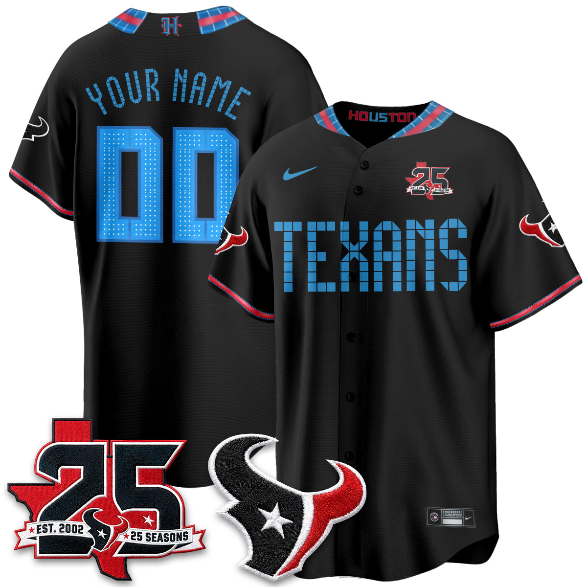 HOU 2026 Rivalries Baseball Vapor Custom Jersey - Stitched