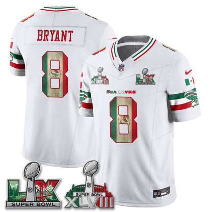 Seattle Seahawks Mexico Edition Vapor Jersey V2- Stitch