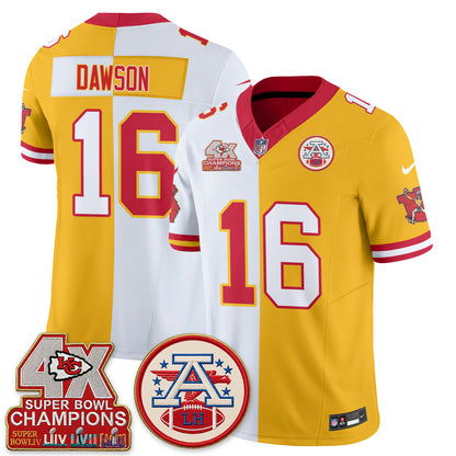 Kansas City Chiefs Throwback Split Vapor Jersey - Stitched