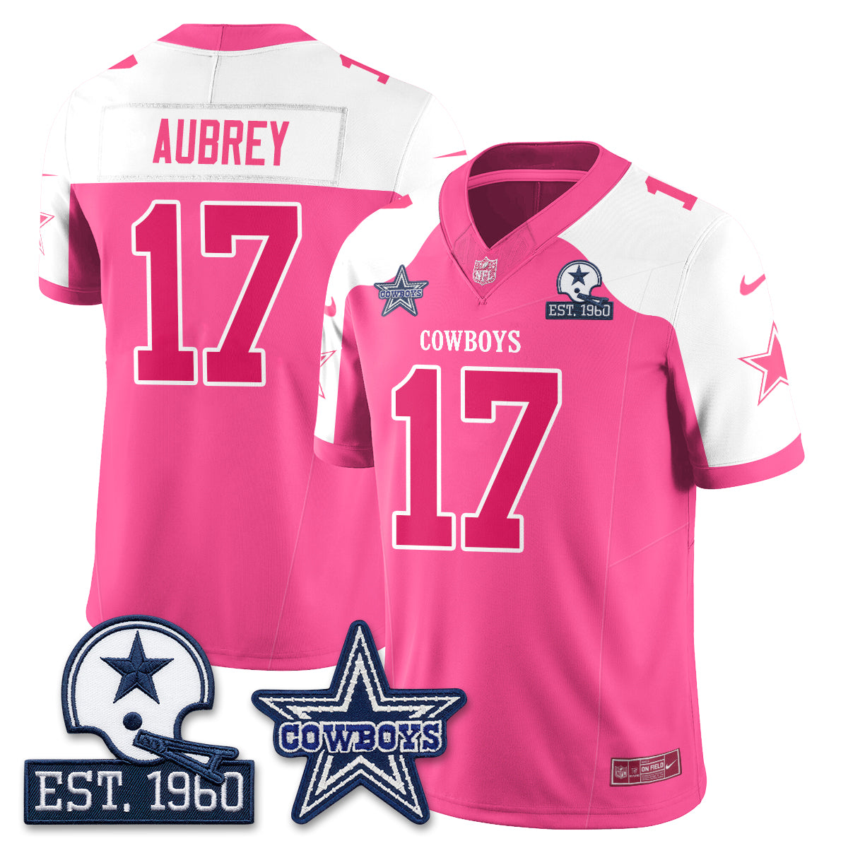 DAL Breast Cancer Awareness Edition Vapor Jersey - Stitched