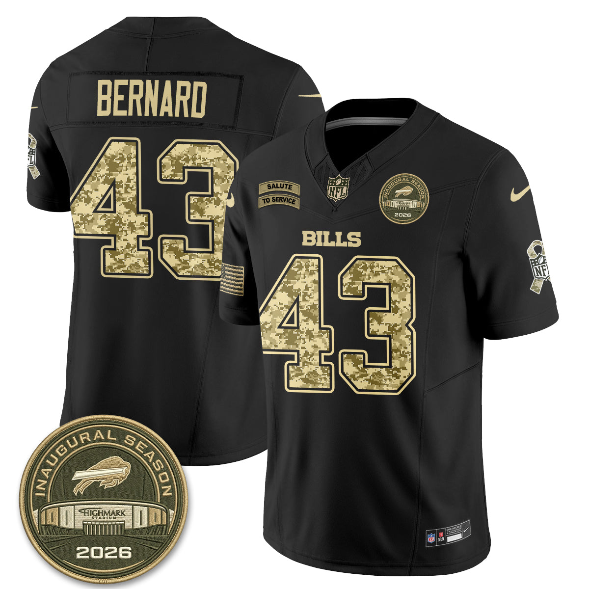 Buffalo Bills 2026 Salute to Service Edition Vapor Jersey V2- Stitched