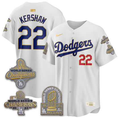 LAD Gold Collection Stadium Vapor Limited Jersey - Back to Back 9x Champs - All Stitched