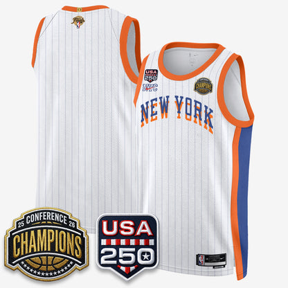 New York Knicks 2026 NBA Eastern Conference Champions City Edition Jersey V2- Stitched