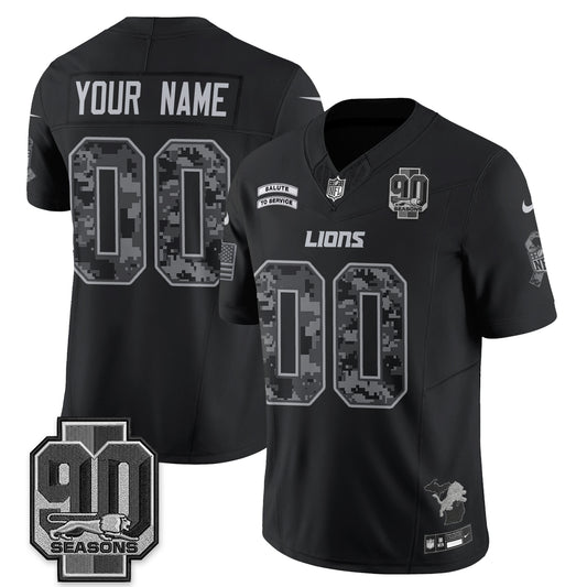 DET 2026 Salute to Service Vapor Custom Jersey V2- Stitched