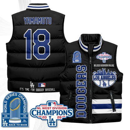 LAD "Bleed Blue" Puffer Vest - Printed