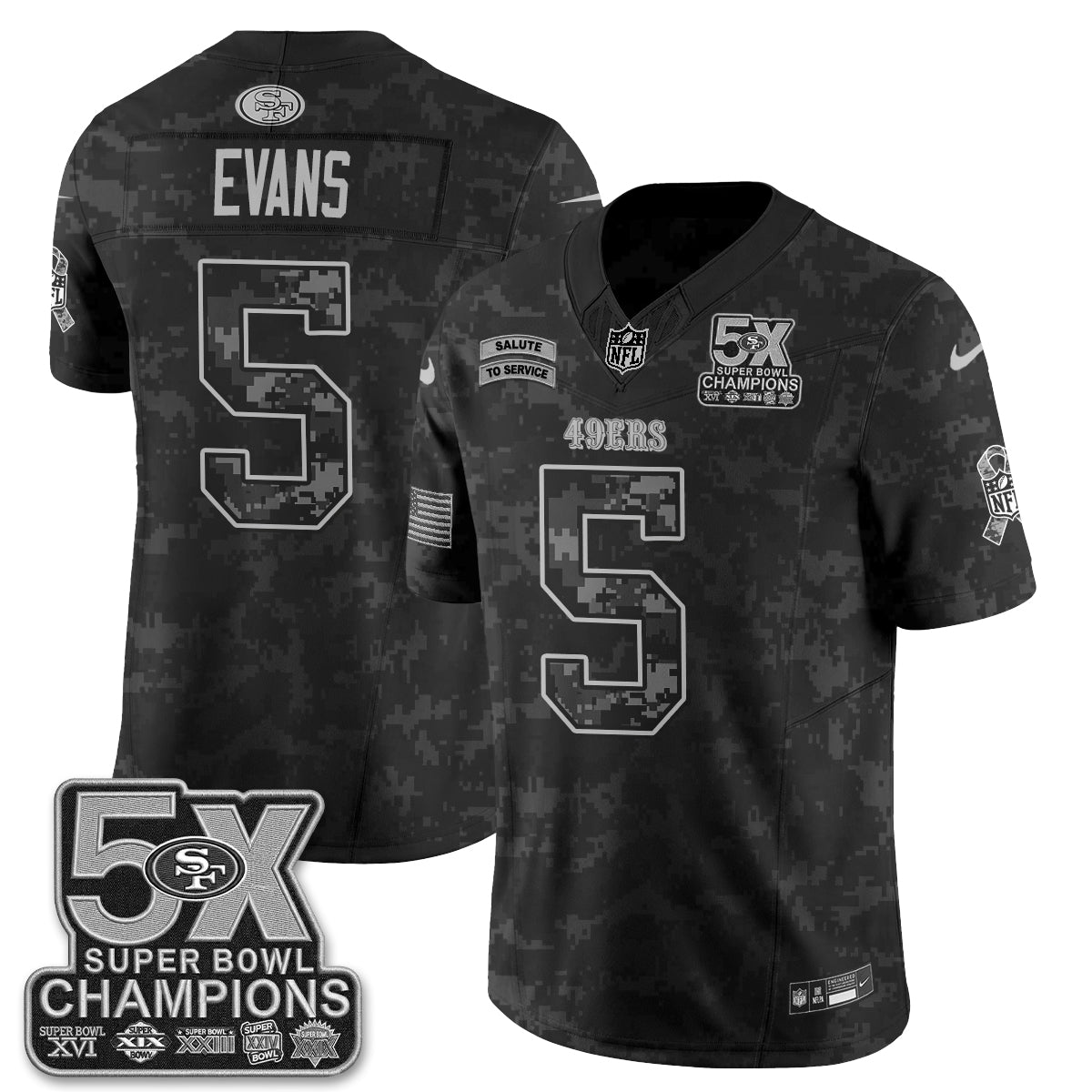 San Francisco 49ers 2026 Salute to Service V2 Vapor Jersey - Stitched