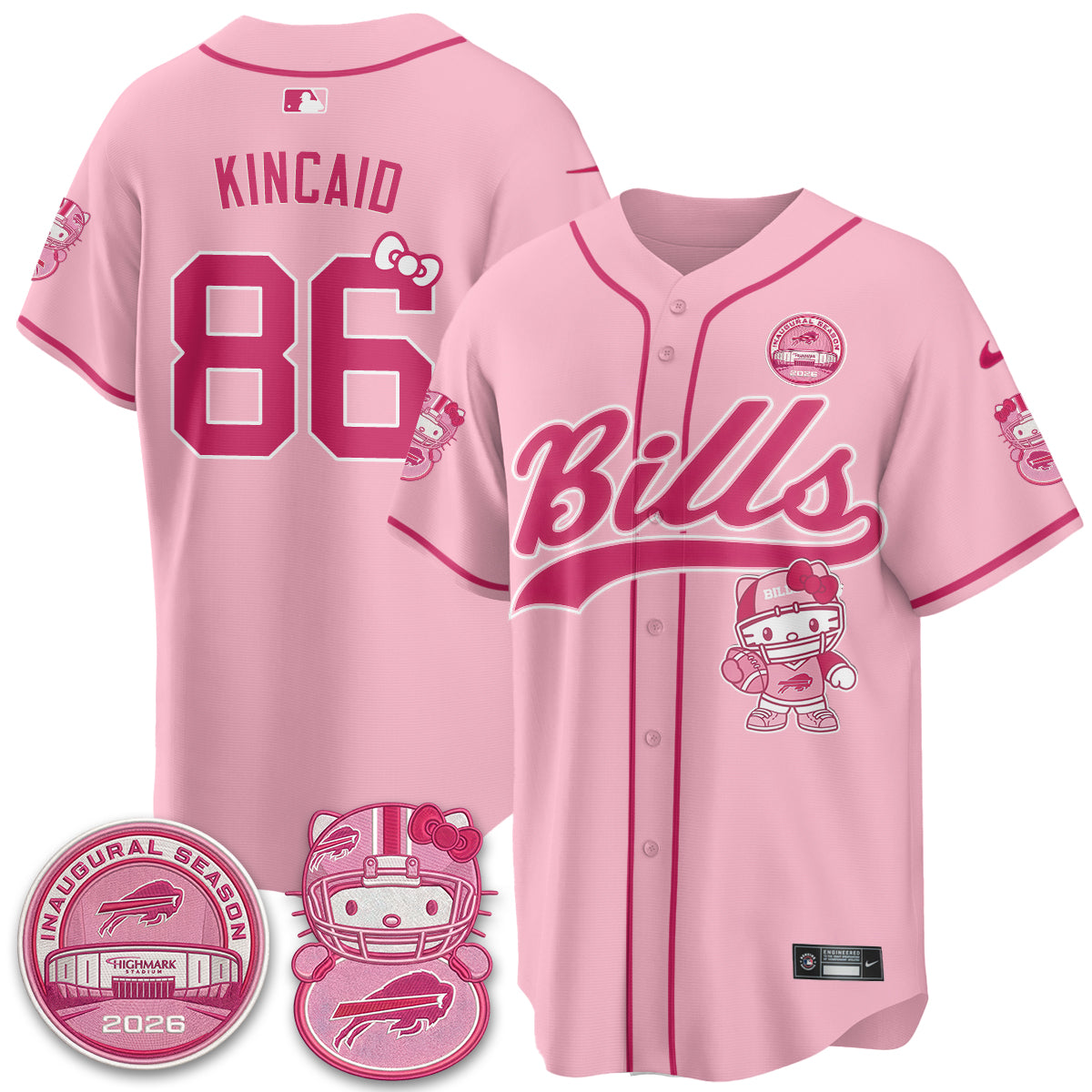 BUF x Meow  Vapor Baseball Jersey - Stitched