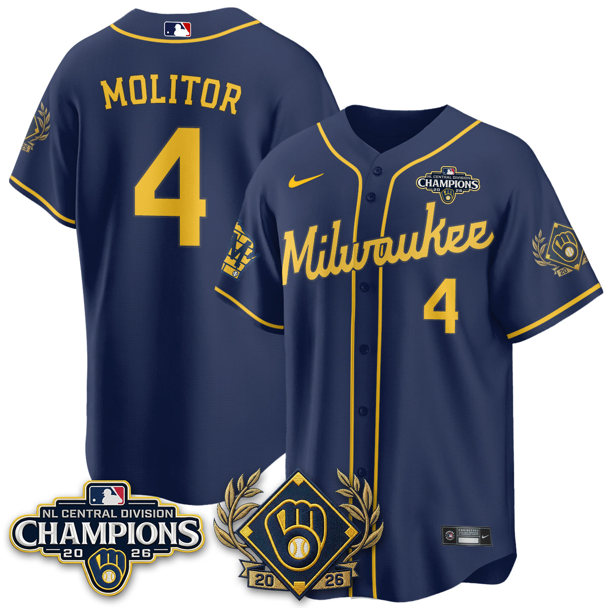 MIL 2026 NL Division Champs Vapor Jersey - Stitched